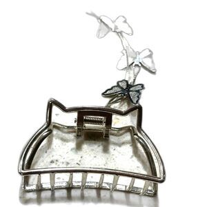 Silver Butterfly Hair Clip